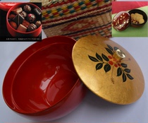 Japanese traditional craft lacquerware Kanazawa pure gold foil Premium lacquer box with lid Snack snack Moon cake Chocolate box