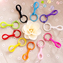 Popular candy color DIY bag accessories lamp blister buckle paint key ring opening ring car keychain