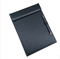High-end hotel leather magnetic A4 writing board note clip leather folder board clip meeting pad signature magnet clip