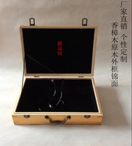  Wenfang Sibao high-end camphor wood double-sided brocade solid wood box album box factory direct sales personality customization spike