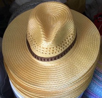 Big along the grass hat men travel summer days Seaside beach sun visor sunscreen hat Farmers work garden sun hat