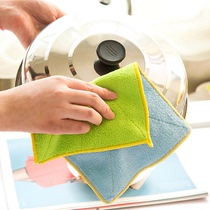 Bamboo fiber thickened dishwashing pot cloth super absorbent soft rag non-fading hair non-stick oil bathroom dust-free anti-static