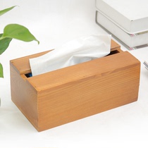 Solid Wood desktop tissue box dining room living room bedroom drawing paper box car towel creative wooden napkin carton