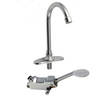 All copper horizontal foot type basin faucet Foot water faucet Medical foot faucet Public place faucet