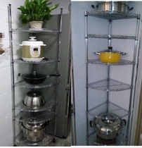 Pot rack kitchen rack corner rack multi-layer pot rack stainless steel color