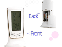 LED electronic clock Luminous alarm clock Colorful backlight Perpetual calendar date with thermometer Music timepiece customization