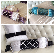 Model room candy pillow European candy pillow neoclassical candy pillow high-grade round pillow New neck pillow purple cushion