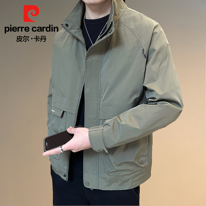 Pierre Cardin Trendy Men's Casual Style Cardigan Top 2025 Spring and Autumn Light Luxury Jacket American Style Jacket