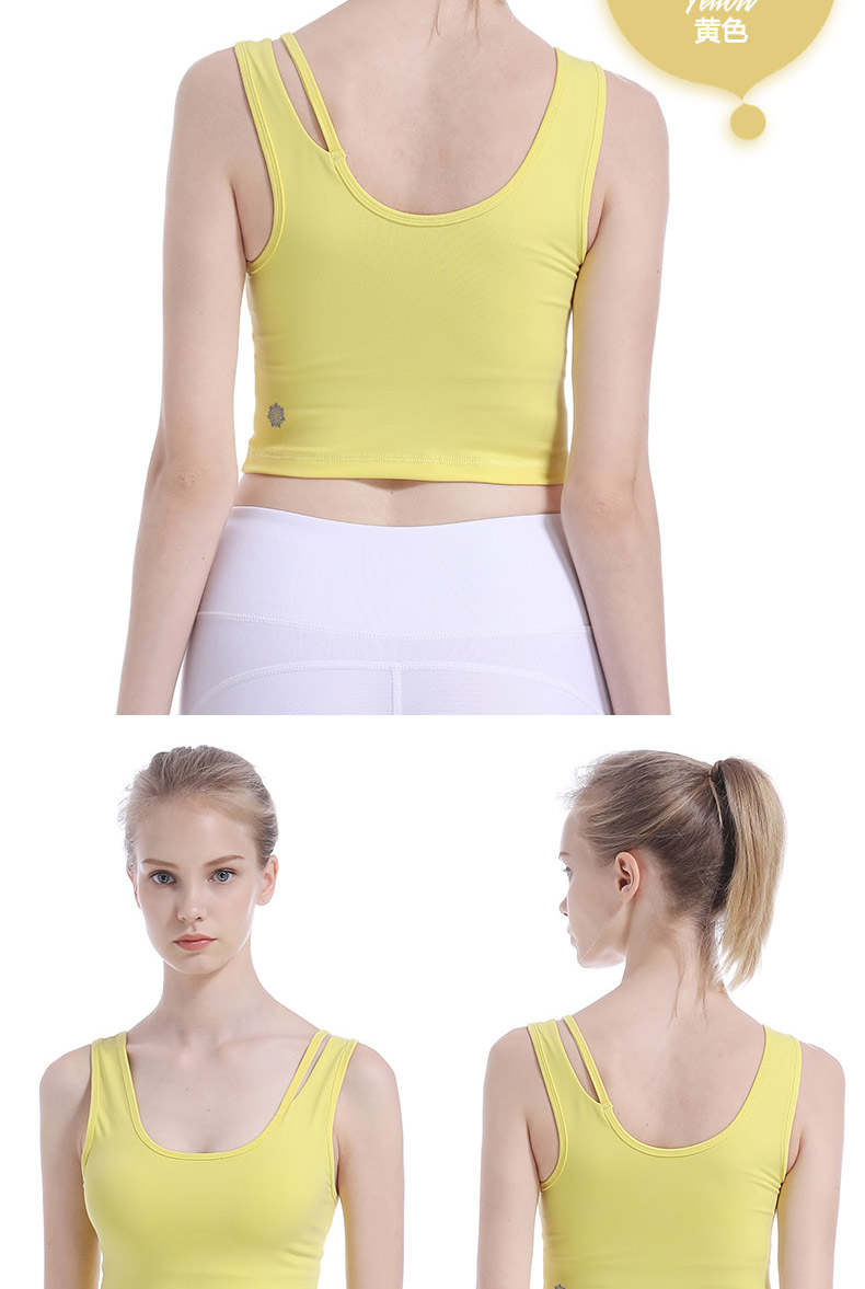 Yoga quần áo đoạn ngắn rốn vest sling top với pad ngực độ ẩm wicking đàn hồi cao thoải mái thể thao quần áo tập yoga hàng hiệu