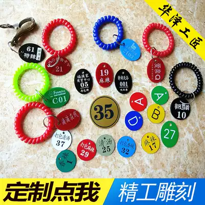 Custom Mala Ang number plate clip key bracelet hand ring number card registration card sauna bath hand plate