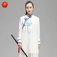 Летний лонгслив, костюм для боевых искусств, комплект, ручная роспись, китайский стиль, 2 предмета