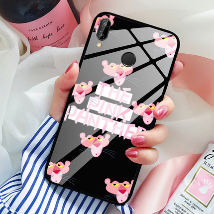 约可爱卡通粉红豹情侣潮牌日韩系华为nova3i\/