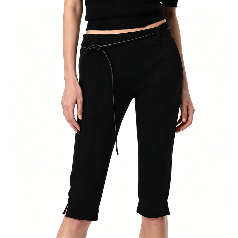 In-Stock Summer Capri Pants, Mid-Waist, Stretchy, Slimming, Casual Black Cropped Pants, Leggings In-Stock Summer Capri Pants, Mid-Waist, Stretchy, Slimming, Casual Black Cropped Pants, Leggings