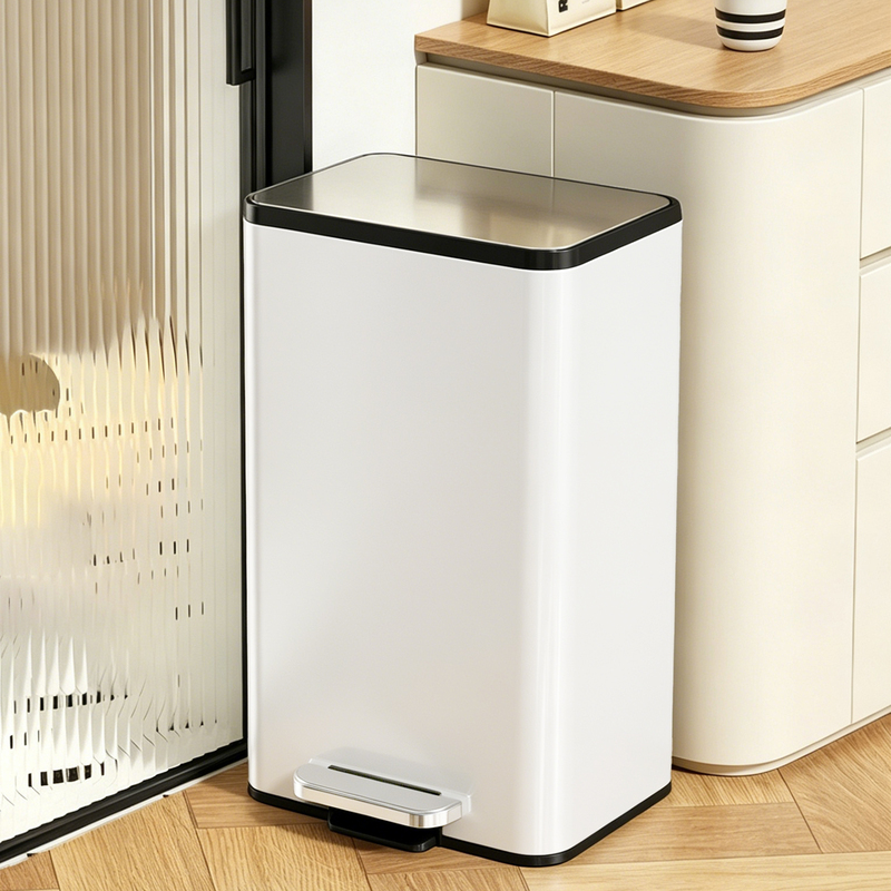 Japanese Kitchen Trash Can, Large Capacity, Tall Model, No Need to Bend Over, Household Use, 2026 New Model, Stainless Steel, Light Luxury, High-End