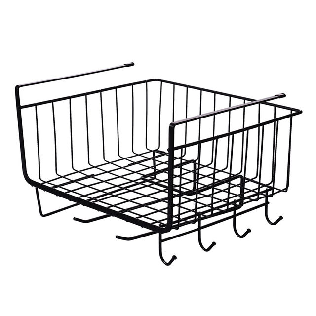 ກະຕ່າເກັບເຄື່ອງ Yousiju under-desk storage rack layered storage rack home dormitory goods wardrobe partition punch-free storage hanging basket