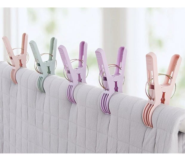 Yousiju lớn clip nhựa quilt nhà clip gió lớn clip kẹp quần áo cố định quần áo quilt khô clip - Hệ thống giá giặt