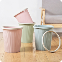 Kitchen plastic classification trash can toilet toilet waste paper basket home large living room bedroom press ring pull tube