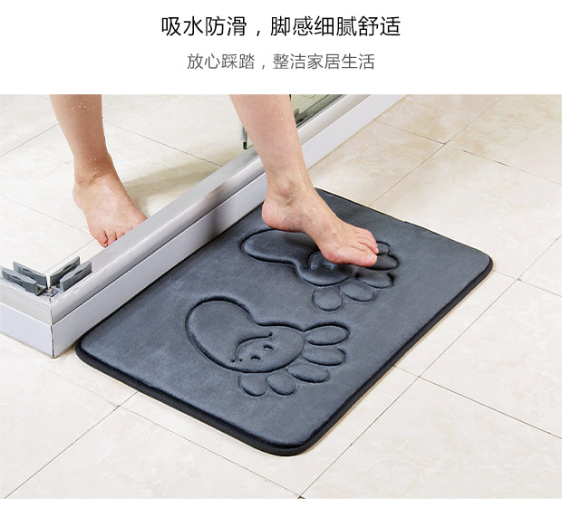 Yousiju dày bộ nhớ bông thảm cửa thảm phòng ngủ nhà bếp phòng tắm hấp thụ mat cửa mat tấm trải sàn pvc loại mỏng