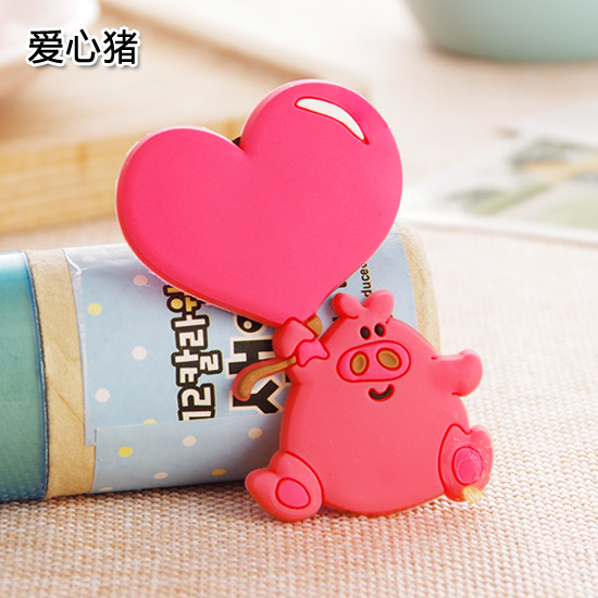 Love Pigoriginality lovely Cartoon animal Refrigerator Magnetic tape Decorative stickers blackboard Message post magnetic Sticky note Magnet paste