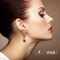 MAGERIT Spain Jewelry Brand Peacock Goddess Series (Small) Red Beers Jewellery Suit