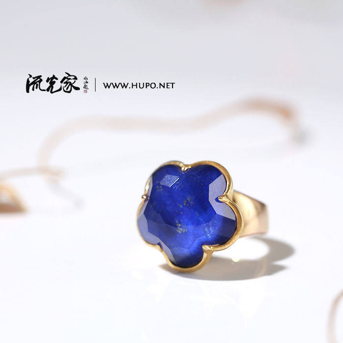 Flowers of the Ocean Flowers Natural Origin Afghanistan Gold Stone Ring with white crystal process
