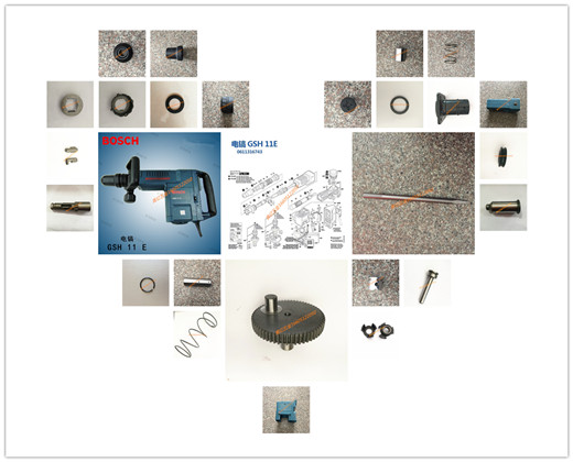 With Dr Bosch GSH11E electric pick fine machine accessories 1 3 figure brazing card impact hammer shell dust cap ring