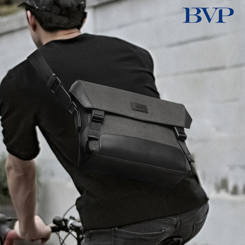 Bvp Single Shoulder Crossbody Bag Men's Luxury Brand Genuine Leather High-End Cowhide Messenger Bag Casual Work Backpack for Men