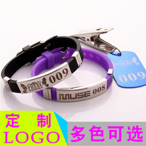 Custom Bar nightclub bar hand number plate sauna storage hand card pool bath gym bracelet