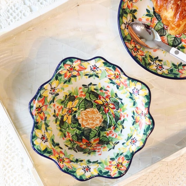 Polish Imported Hand-Painted Ceramic High-End Artist's Floral Prosperity Tea Cup, Noodle Bowl, Teapot, Cup and Saucer Set, Gift for Friends Polish Imported Hand-Painted Ceramic High-End Artist's Floral Prosperity Tea Cup, Noodle Bowl, Teapot, Cup and Saucer Set, Gift for Friends