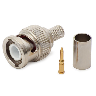 75-5BNC male Q9 head RG6 film joint cold pressing three-piece joint monitoring special joint fittings