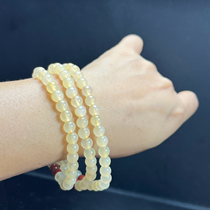 Ruihuang Cui Natural Jade Fine Jewelry Yunnan Huanglong Jade 6mm Buddha Beads Bracelet Bracelet