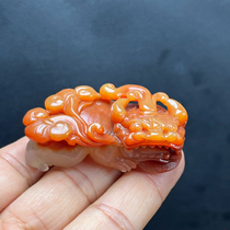 Ruihuang Cui Natural Jade Fine Jewelry Yunnan Huanglong Jade Overlord Pixiu Pendant Sweater Chain Pair of Certificates