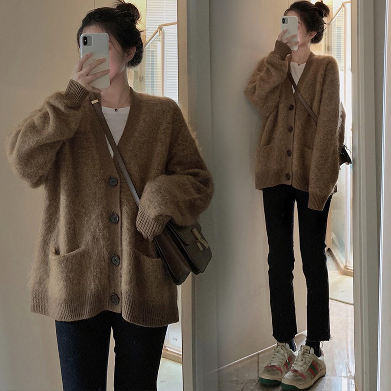 Pregnancy Woman Dress Autumn Clothing Suit Fashion style sweater fall small sub blouses spring autumn new net infrared cover two sets