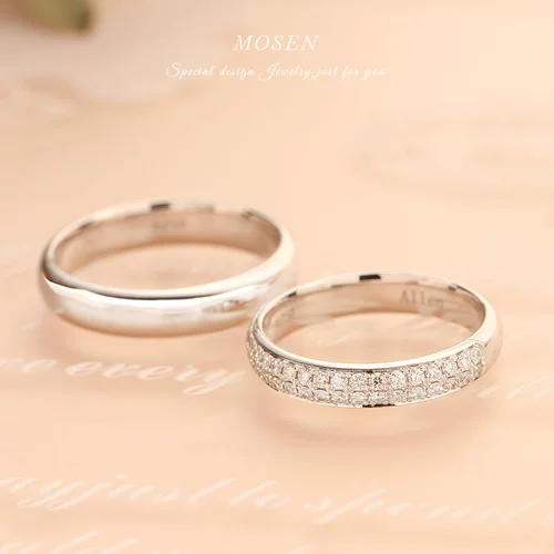 末森 Ювелирное украшение, инкрустация камня, кольцо подходит для мужчин и женщин для влюбленных, золото 750 пробы, легкий роскошный стиль, делается под заказ