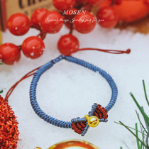 Mori Mosen jewelry fugitive princess hand rope foot Gold Bell 3D hard gold hand woven hand bracelet custom