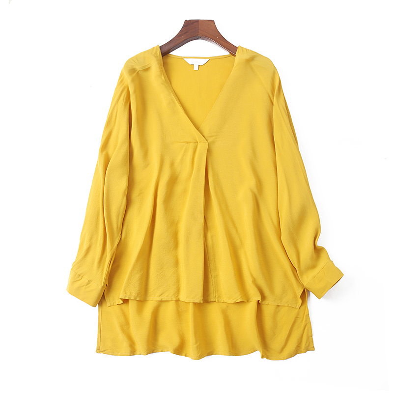 Z216 Women's Plus-Size New Spring/Summer Deep V-Neck Batwing Shirt Fashion Versatile Style