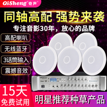 Qisong coaxial top speaker living room ceiling ceiling radio audio constant pressure amplifier shop background music system