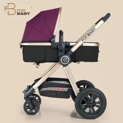 German forbaby two-way high landscape stroller with sleeping basket can sit with one key folding