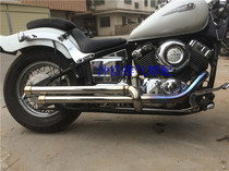 New Rainbow Racing Star 400 modified Harley exhaust pipe straight row pure Horseshoe