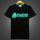 Áo thun dạ quang Avengers Iron Man áo thun nam ngắn tay cotton nữ thanh niên buông thả