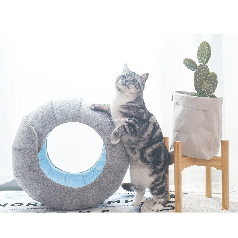 K1 pet furniture Dragon Ball Dragon Ball 8 Hop 1 cat tunnel portable multifunction felt ball Cat Nest Toy