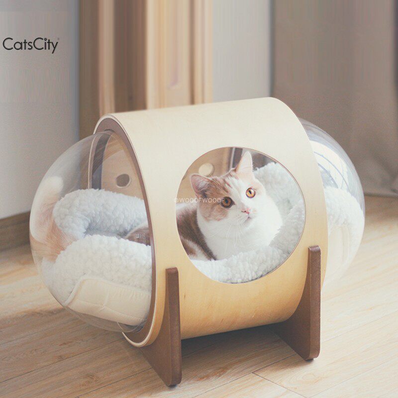 UFO capsule capsule cat nest CatsCity domestic original design cat furniture semi - enclosed four season universal bed