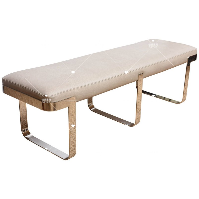 Nordic Clothing Shoes Shop Fashion Bench Creativity Sofa Stainless Steel Strip Bench Swap Shoes Stool Fashion Bedroom Bedstool
