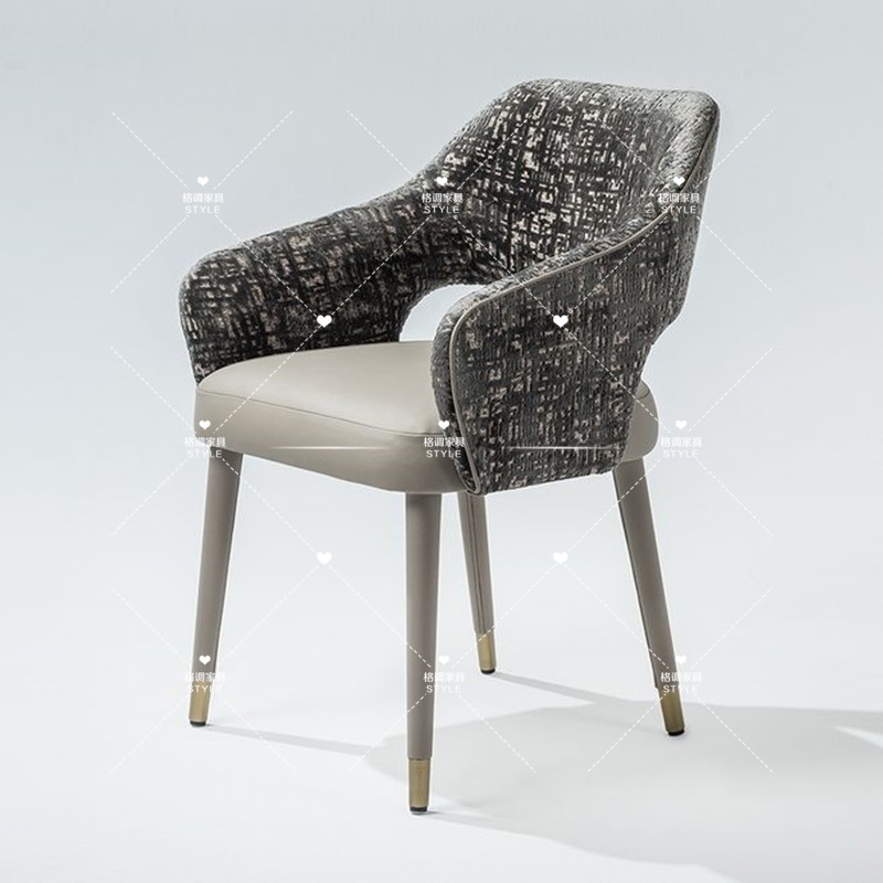 Nordic Solid Wood Lean Back Chair Home Dining Room Cafeterie Dining Chair Hotel Decent Board Room Casual Chair Negotiate Chair