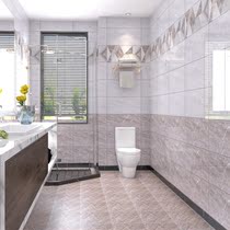 Gray 300x600 Kitchen and bathroom wall tiles Chinese bathroom non-slip floor tiles Self-built house bathroom kitchen tiles European style