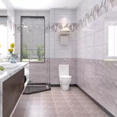 Grey 300x600 kitchen and bathroom wall tiles Chinese dressing room non-slip floor tiles self-built room bathroom kitchen tiles European style
