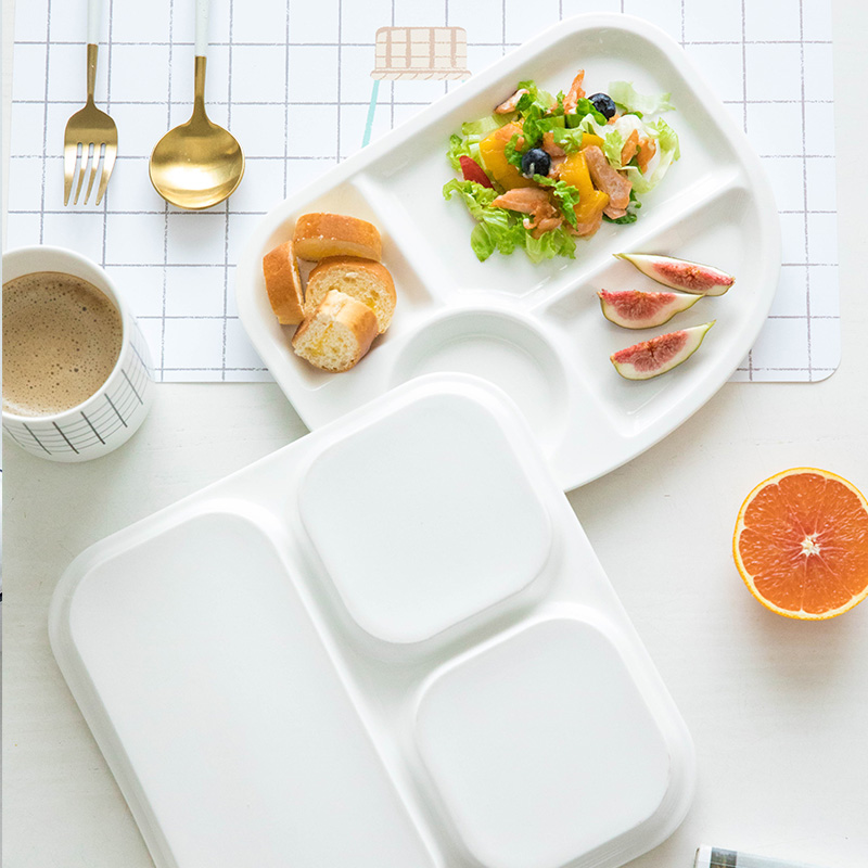 Yomerto ceramic tableware frame plate white children creative plate hot dish plate household FanPan particulary if plate