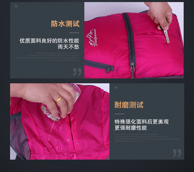 Ánh sáng gói da có thể gập lại ngoài trời đi bộ đường dài túi du lịch nhỏ vai ba lô nhỏ siêu nhẹ xách tay nam giới và phụ nữ balo local brand