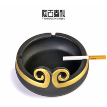 Fashion creative ashtray Ceramic large Sun Wukong Chinese ashtray Home living room office windproof ashtray