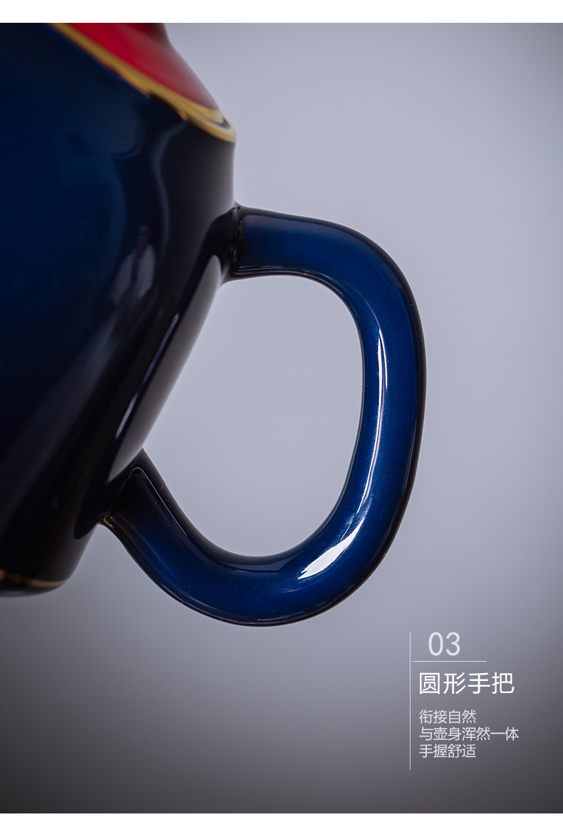 Regnant yipin ceramic teapot high household kung fu tea teapot dehua white porcelain tea pot of filtering device